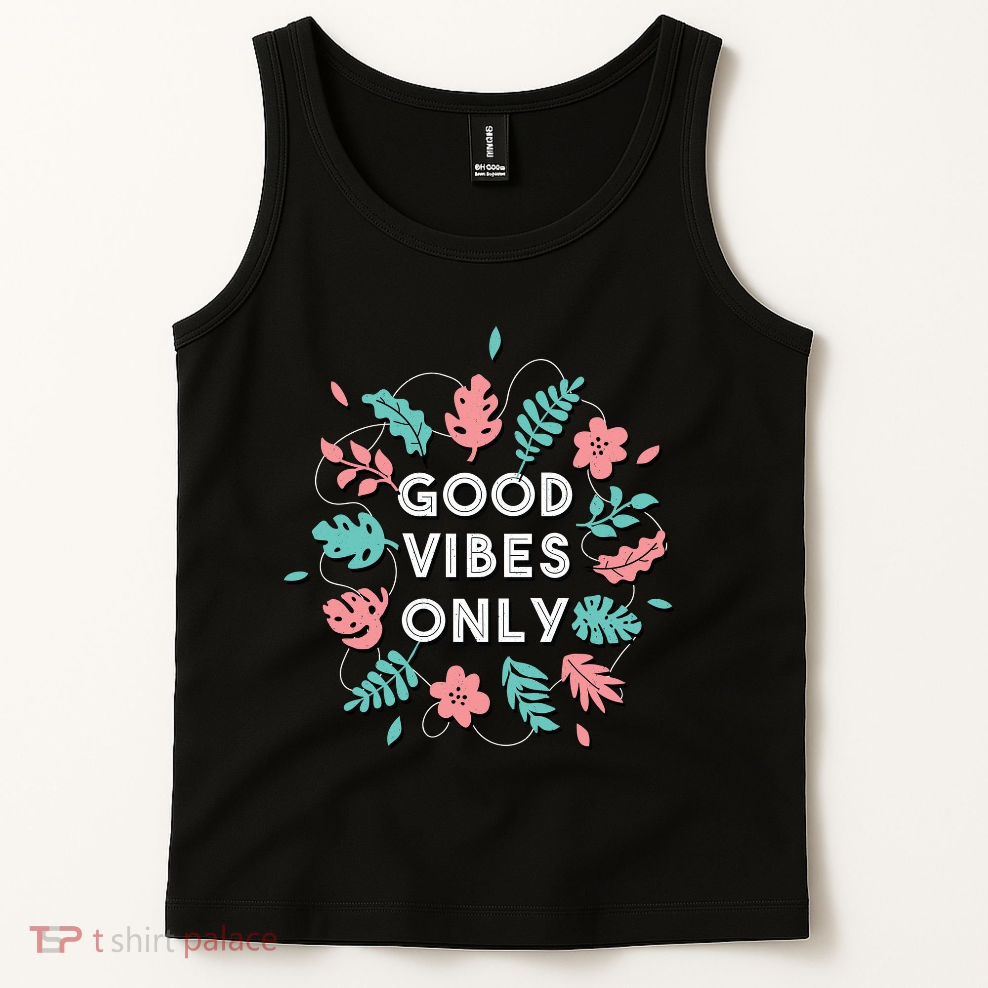 Good Vibes Only Flower Tank Top