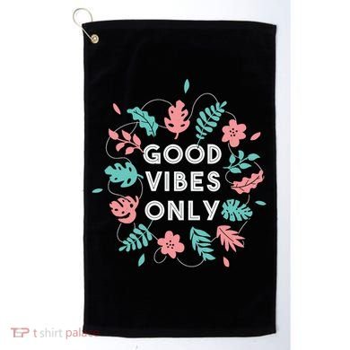 Good Vibes Only Flower Golf Towel
