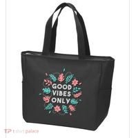 Good Vibes Only Flower Tote Bag thumb 3