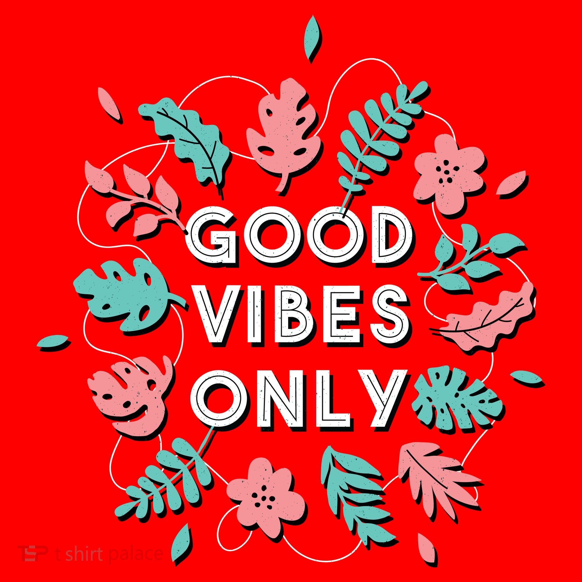 Good Vibes Only Flower Santa Hat