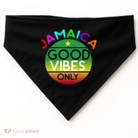 Good Vibes Only Jamaica USA-Made Doggie Bandana thumb 0