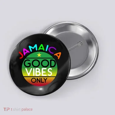 Good Vibes Only Jamaica Button