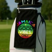 Good Vibes Only Jamaica Golf Towel thumb 2