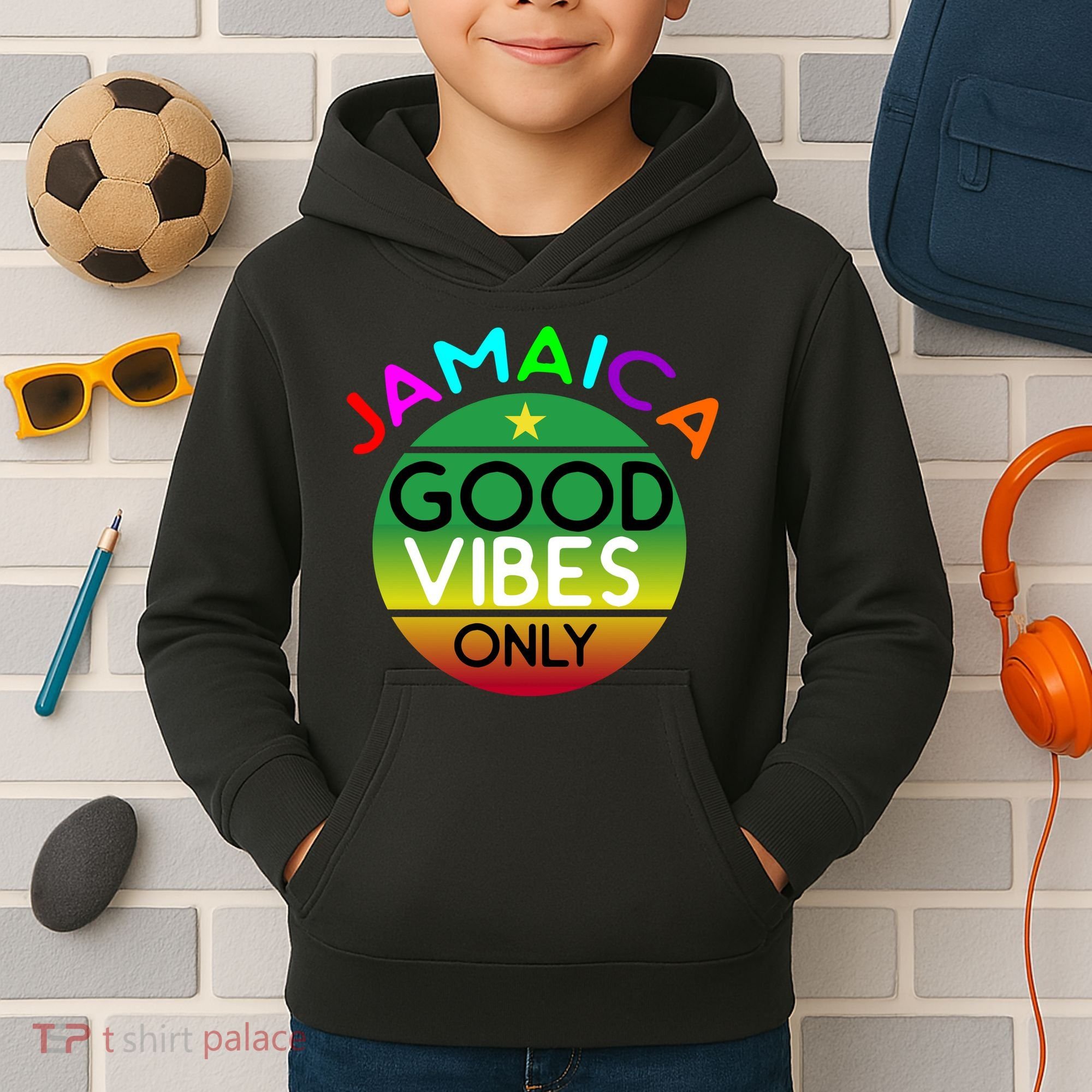 Good Vibes Only Jamaica Kids Hoodie