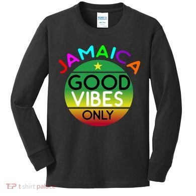 Good Vibes Only Jamaica Kids Long Sleeve Shirt