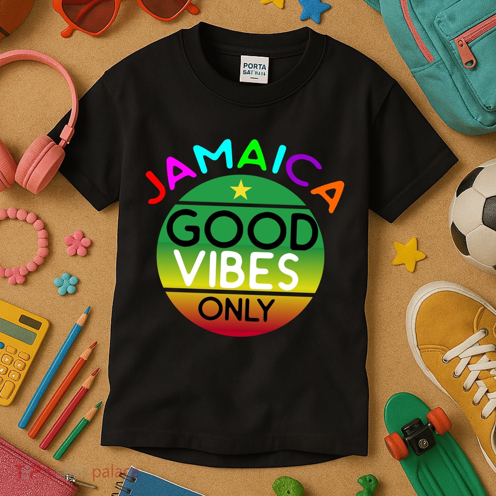 Good Vibes Only Jamaica Kids T-Shirt