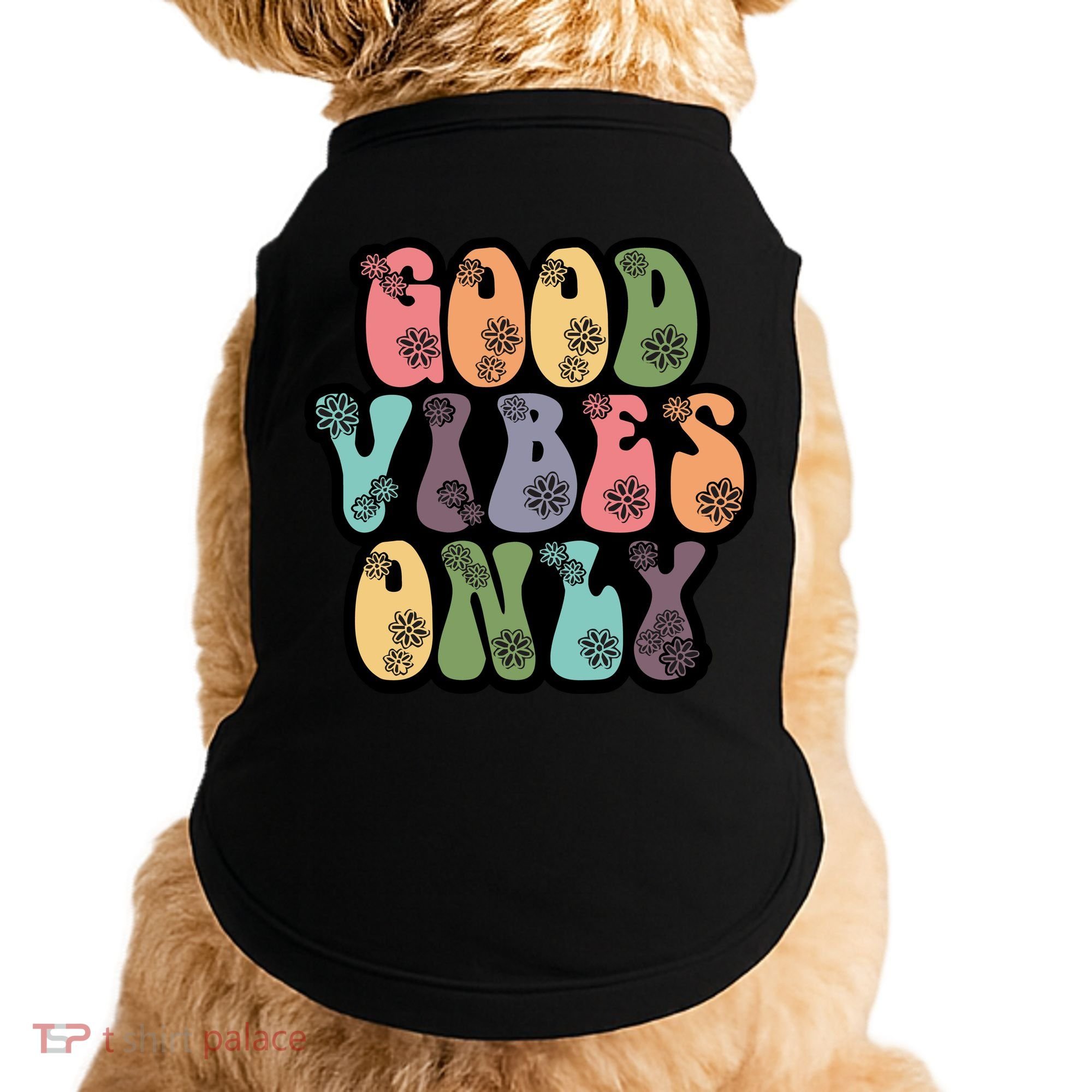 Good Vibes Only Retro 80's Hip Doggie Tank