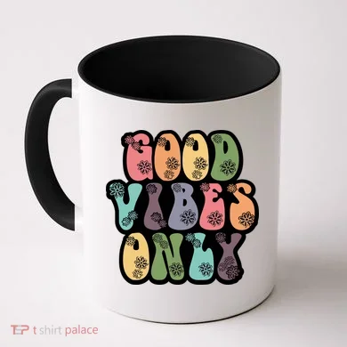 Good Vibes Only Retro 80's Hip Coffee Mug