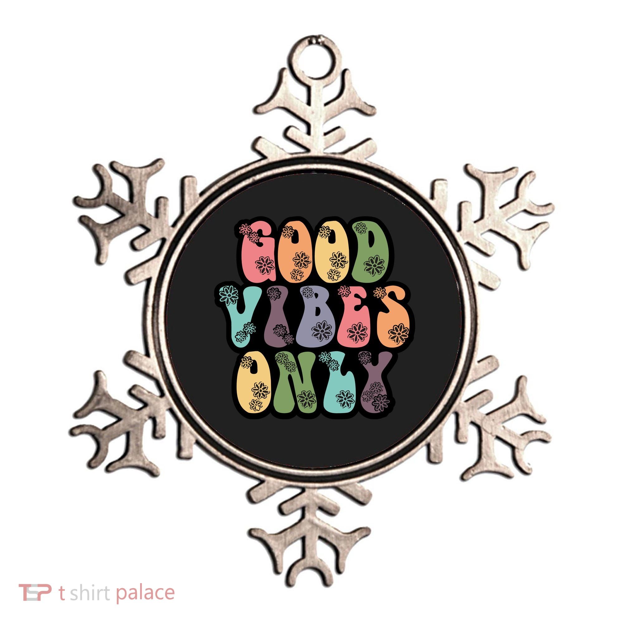 Good Vibes Only Retro 80's Hip Ornament