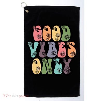 Good Vibes Only Retro 80's Hip Golf Towel