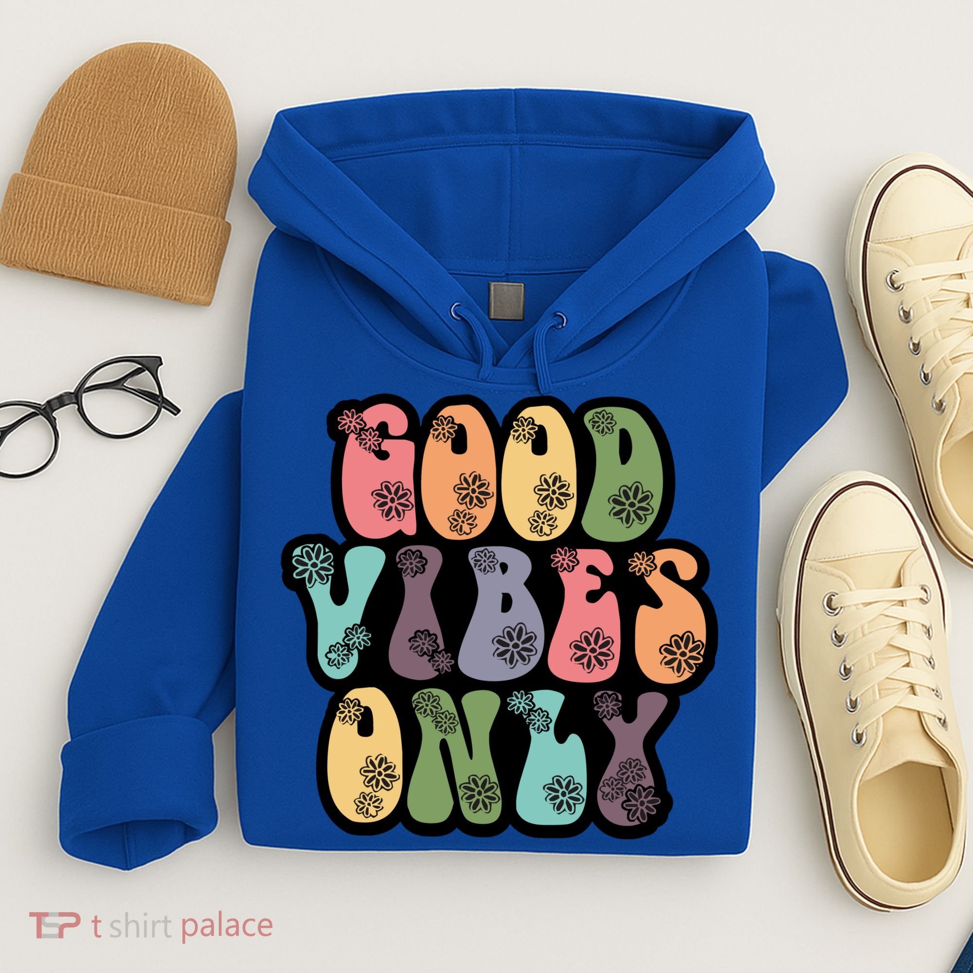 Good Vibes Only Retro 80's Hip Hoodie