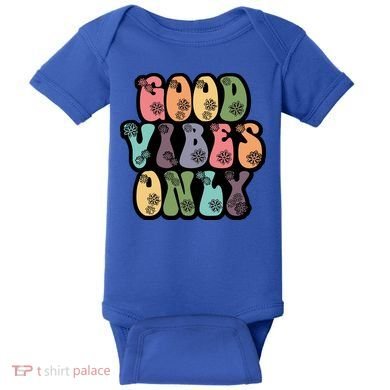 Good Vibes Only Retro 80's Hip Baby Bodysuit