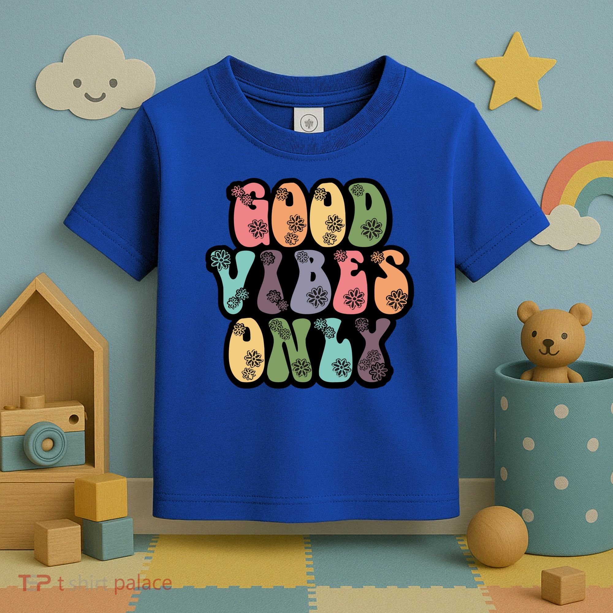 Good Vibes Only Retro 80's Hip Toddler T-Shirt
