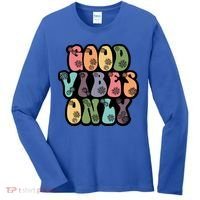 Good Vibes Only Retro 80's Hip Women's Long Sleeve Shirt thumb 0