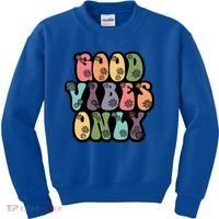 Good Vibes Only Retro 80's Hip Kids Sweatshirt thumb 0
