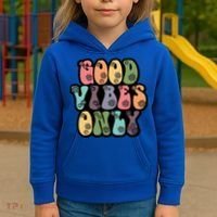 Good Vibes Only Retro 80's Hip Kids Hoodie thumb 3