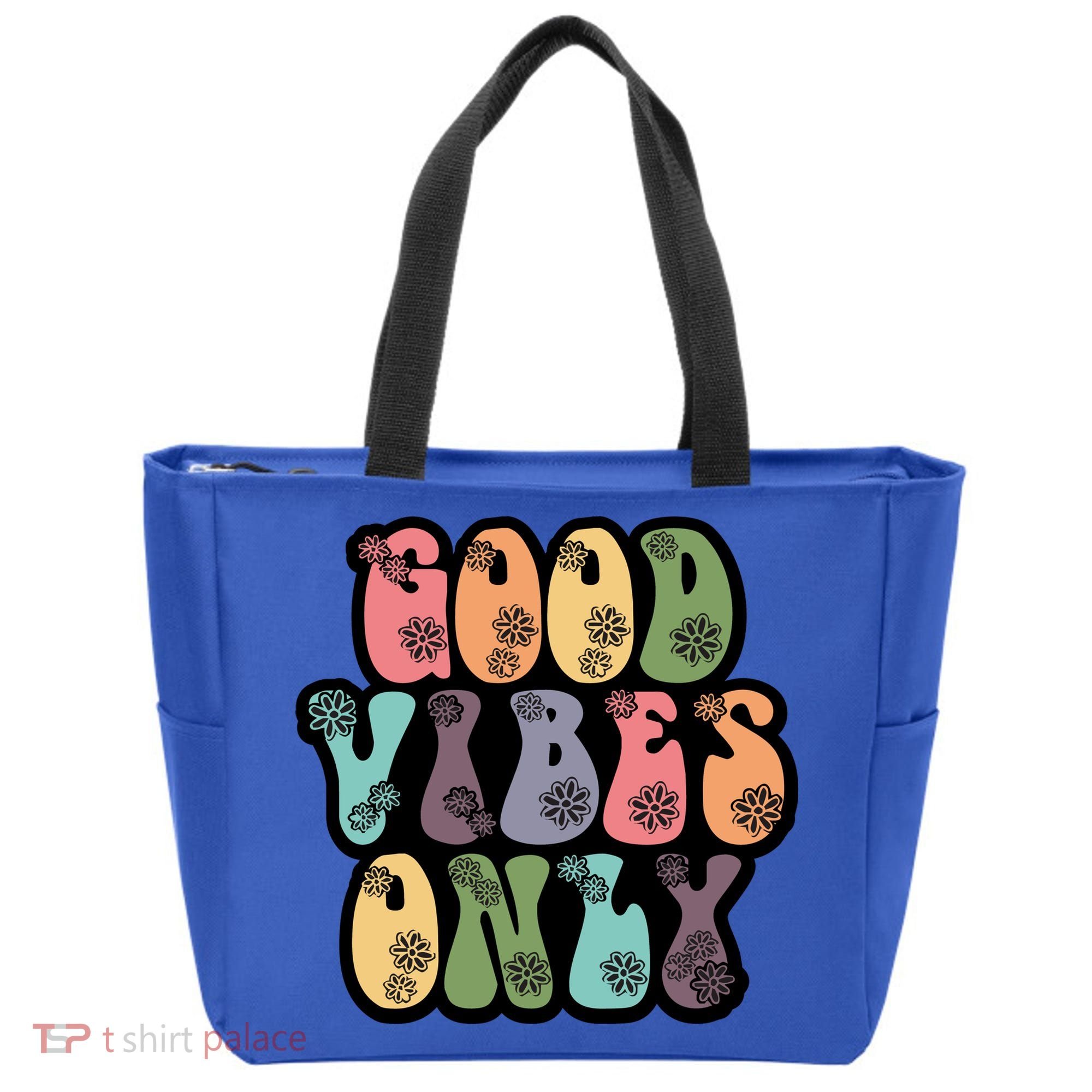 Good Vibes Only Retro 80's Hip Tote Bag