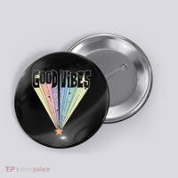 Good Vibes Retro Rainbow Button thumb 0