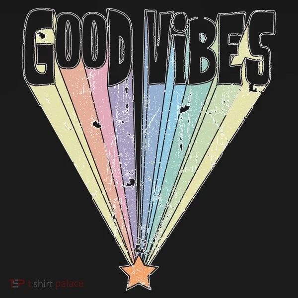 Good Vibes Retro Rainbow Bucket Hat