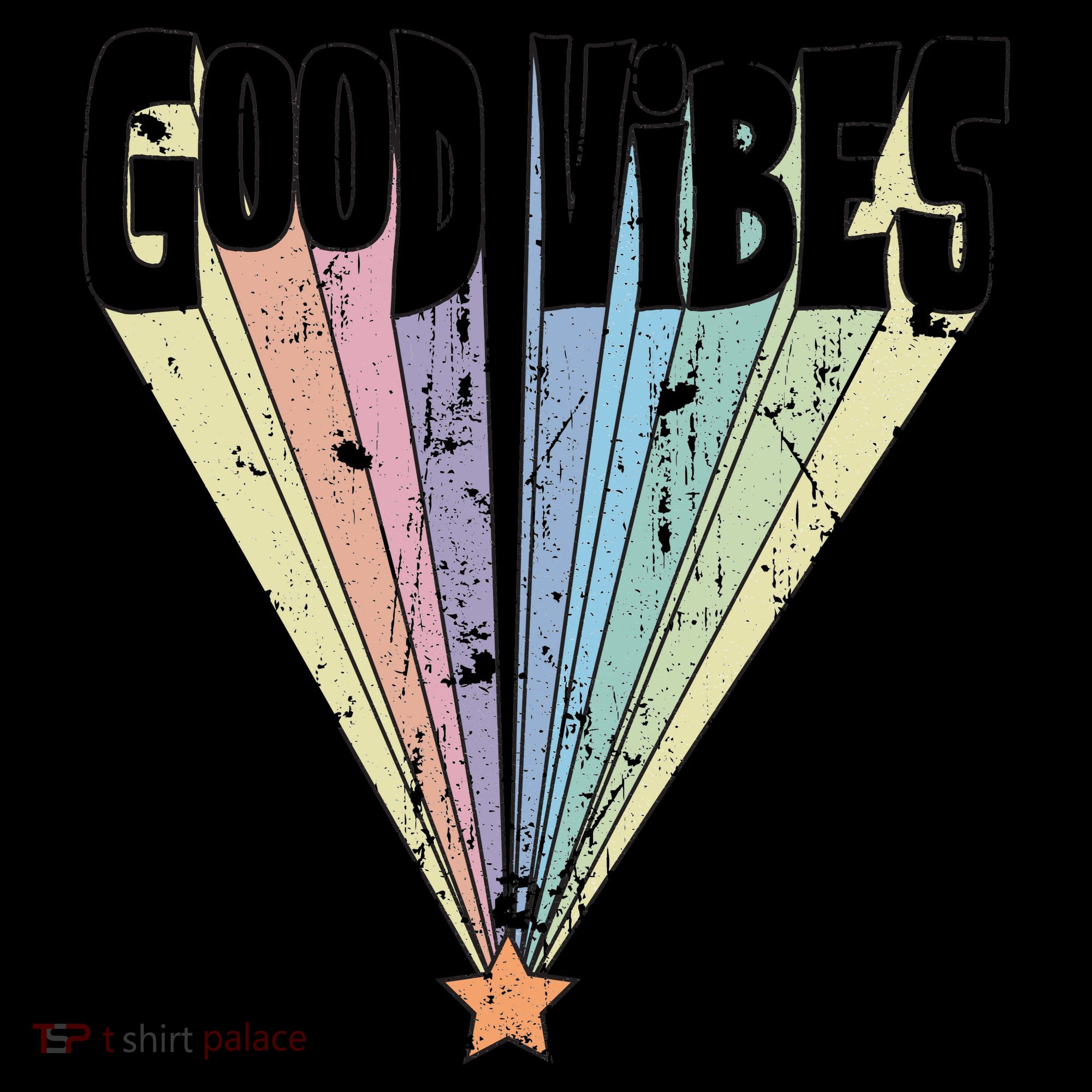 Good Vibes Retro Rainbow Coffee Mug