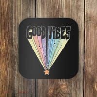 Good Vibes Retro Rainbow Coaster thumb 0