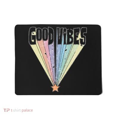 Good Vibes Retro Rainbow Mousepad