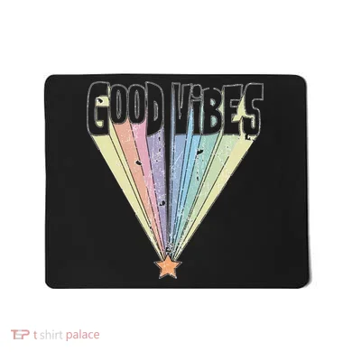 Good Vibes Retro Rainbow Mousepad