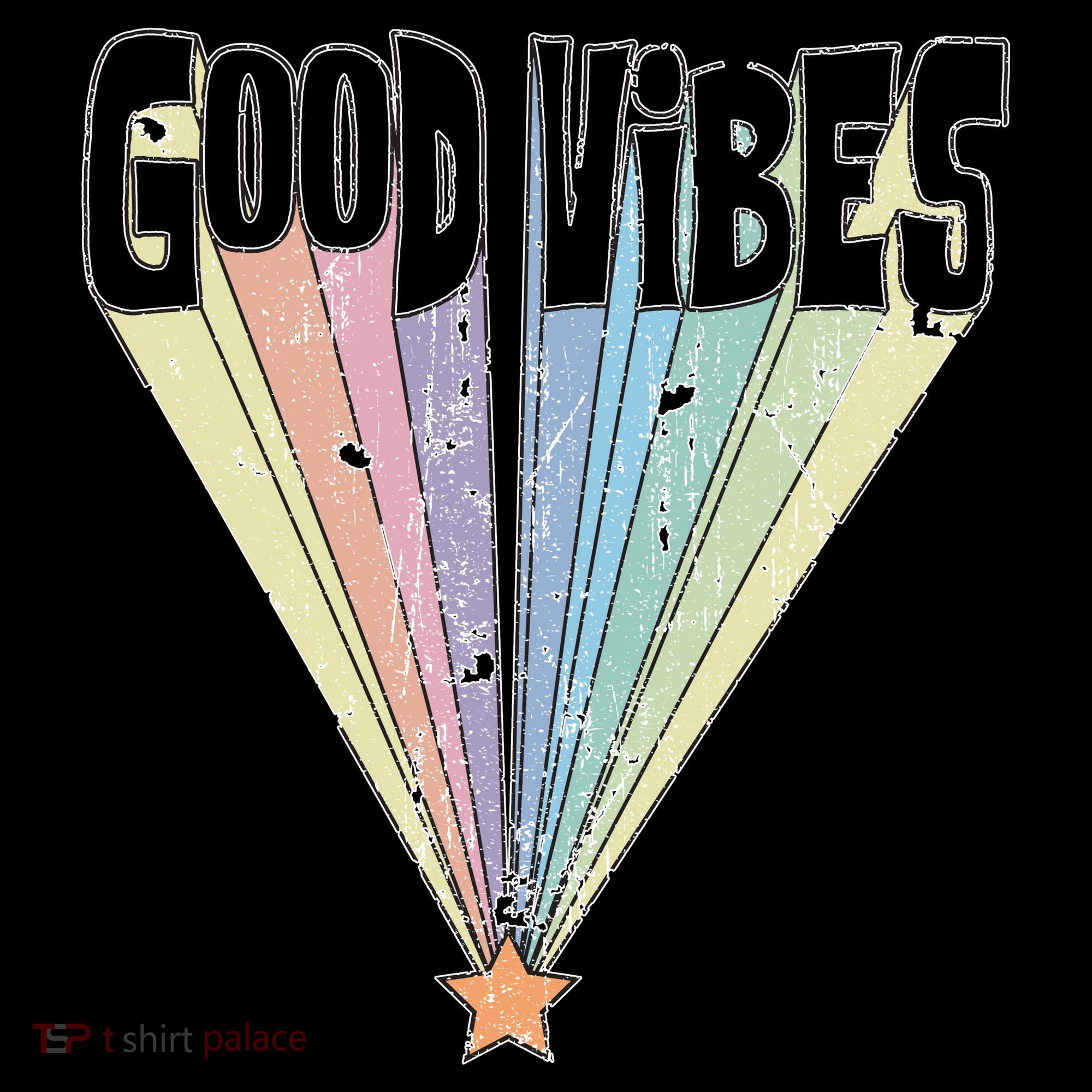 Good Vibes Retro Rainbow Mousepad