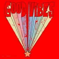Good Vibes Retro Rainbow Santa Hat thumb 1