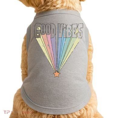 Good Vibes Retro Rainbow Doggie Tank