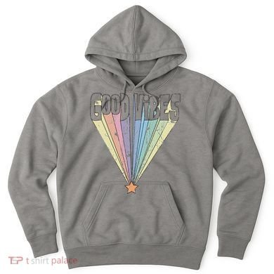 Good Vibes Retro Rainbow Hoodie