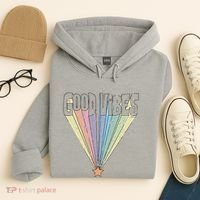 Good Vibes Retro Rainbow Hoodie thumb 4