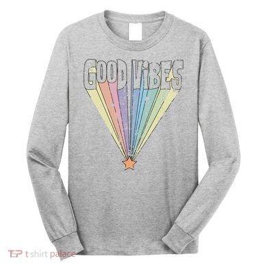 Good Vibes Retro Rainbow Long Sleeve Shirt