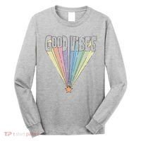 Good Vibes Retro Rainbow Long Sleeve Shirt thumb 0