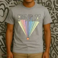 Good Vibes Retro Rainbow T-Shirt thumb 3