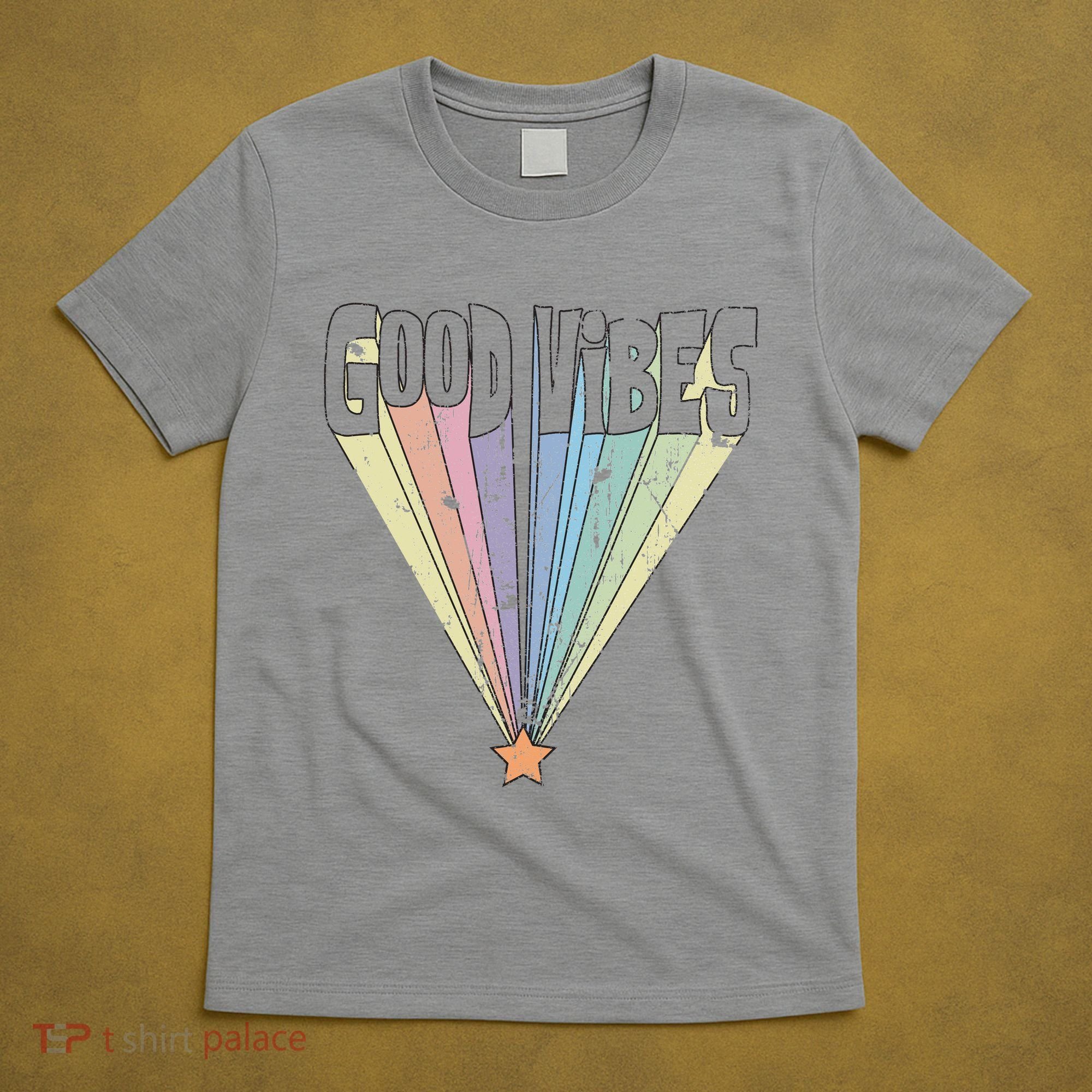 Good Vibes Retro Rainbow T-Shirt
