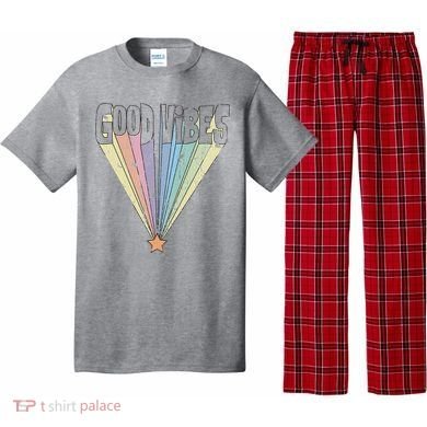 Good Vibes Retro Rainbow Pajama Set