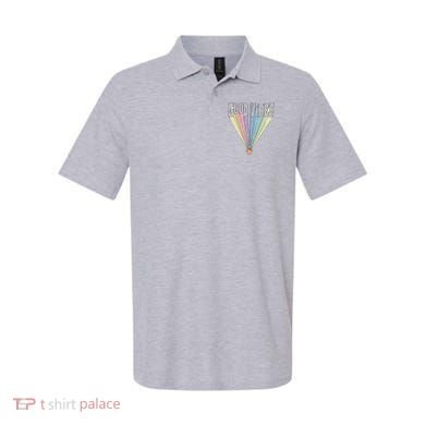 Good Vibes Retro Rainbow Polo