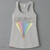Good Vibes Retro Rainbow Women's Tank Top thumb 3