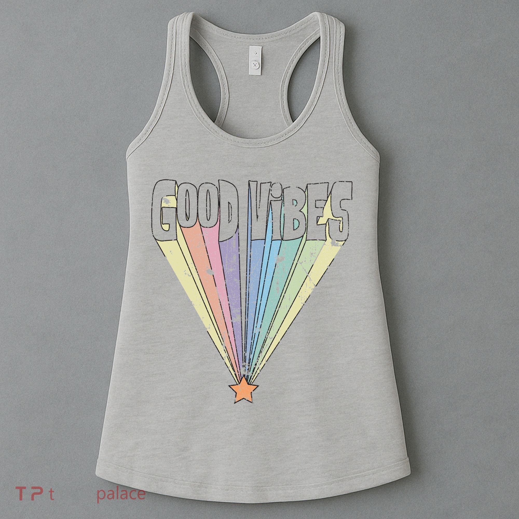 Good Vibes Retro Rainbow Women's Tank Top