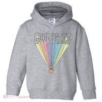 Good Vibes Retro Rainbow Toddler Hoodie thumb 0