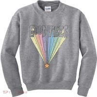 Good Vibes Retro Rainbow Kids Sweatshirt thumb 0