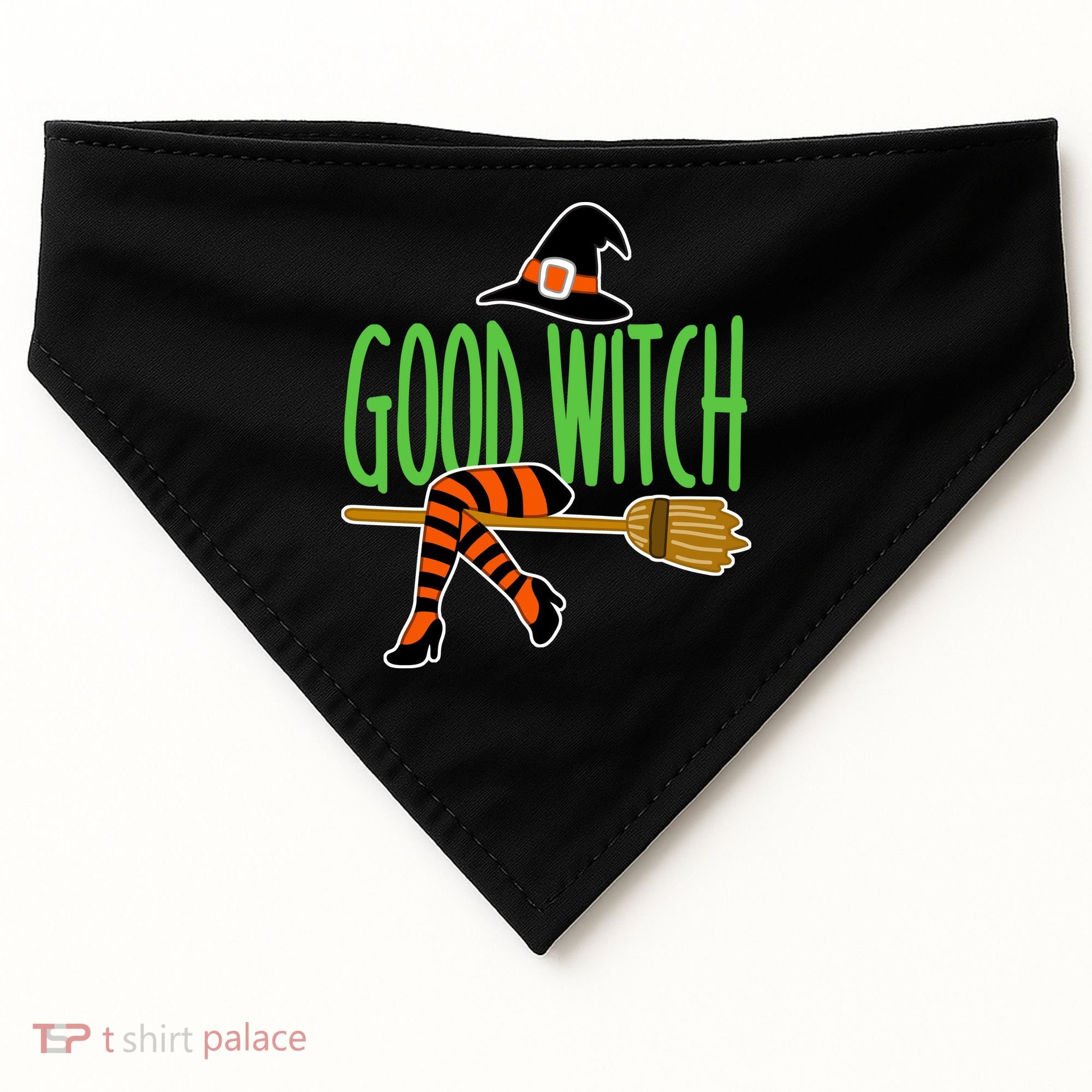 Good Witch Funny Halloween USA-Made Doggie Bandana