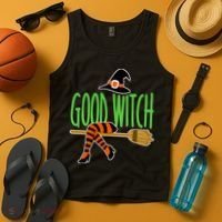 Good Witch Funny Halloween Tank Top thumb 4