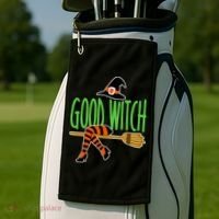 Good Witch Funny Halloween Golf Towel thumb 2