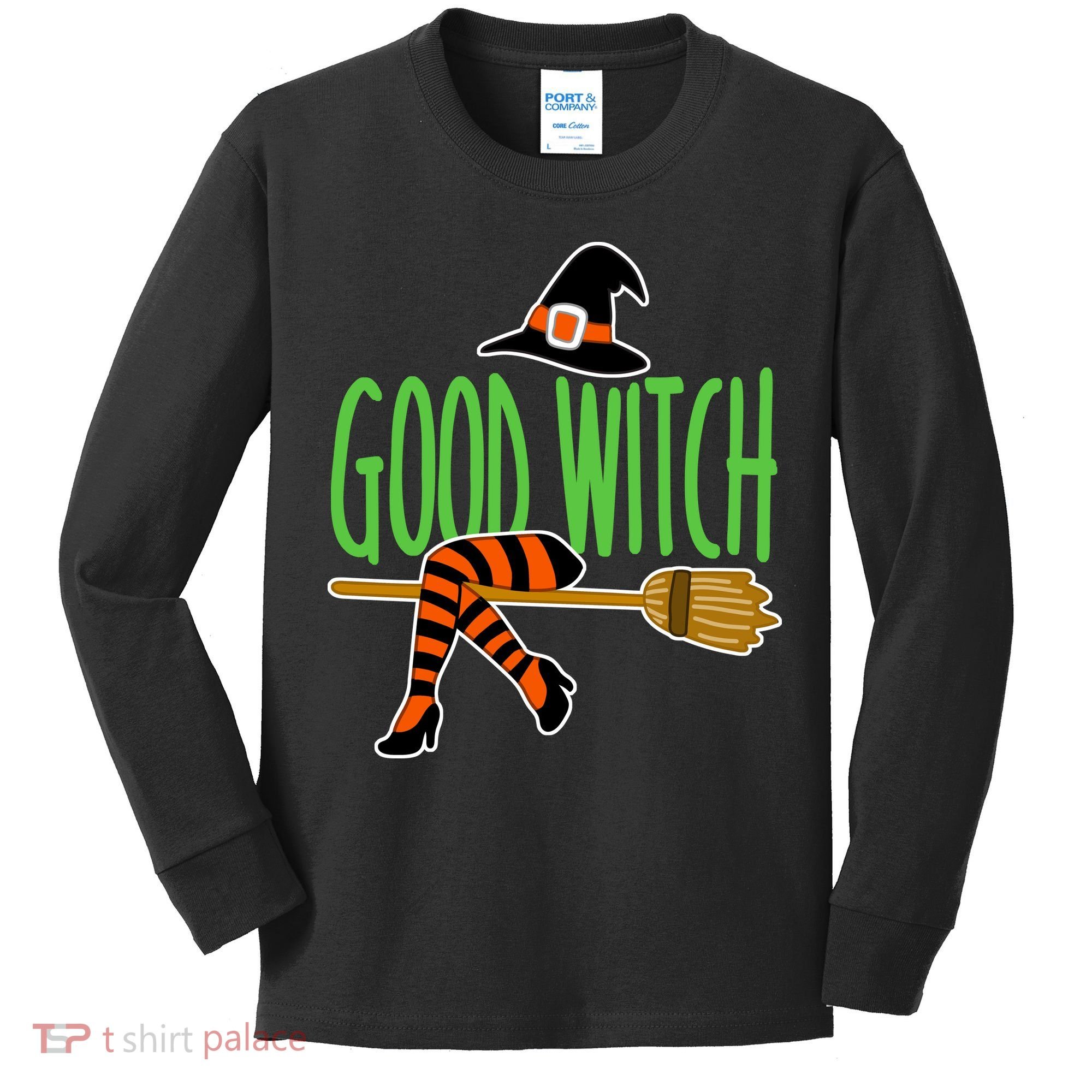Good Witch Funny Halloween Kids Long Sleeve Shirt