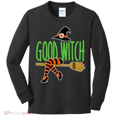 Good Witch Funny Halloween Kids Long Sleeve Shirt