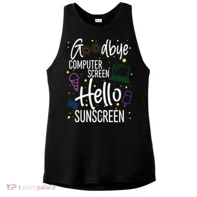 Goodbye Computer Screen Hello Sunscreen Ladies PosiCharge Tri-Blend Wicking Tank