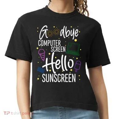 Goodbye Computer Screen Hello Sunscreen Comfort Colors Boxy T-Shirt