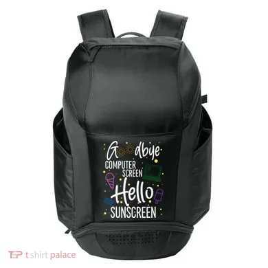 Goodbye Computer Screen Hello Sunscreen Sport-Tek Club Rec Backpack